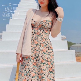VÁY HAI DÂY HOA NHÍ (KÈM HÌNH THẬT)