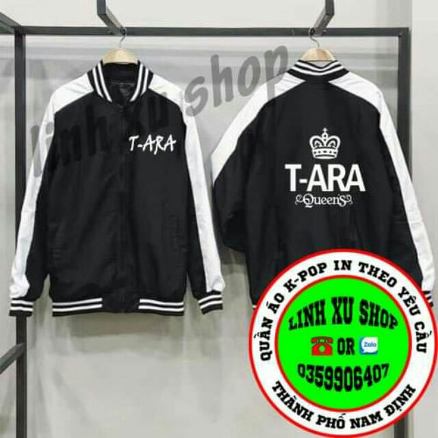 Áo khoác nỉ T-ARA phối tay nhóm nhạc tara in theo yêu cầu
