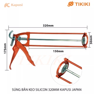 Súng bơm keo silicon tiêu chuẩn Kapusi JAPAN, súng bắn keo silicon thân xương thép siêu bền chắc chắn, dễ dàng sử dụng