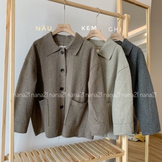 Áo khoác dạ ép chất dày dặn