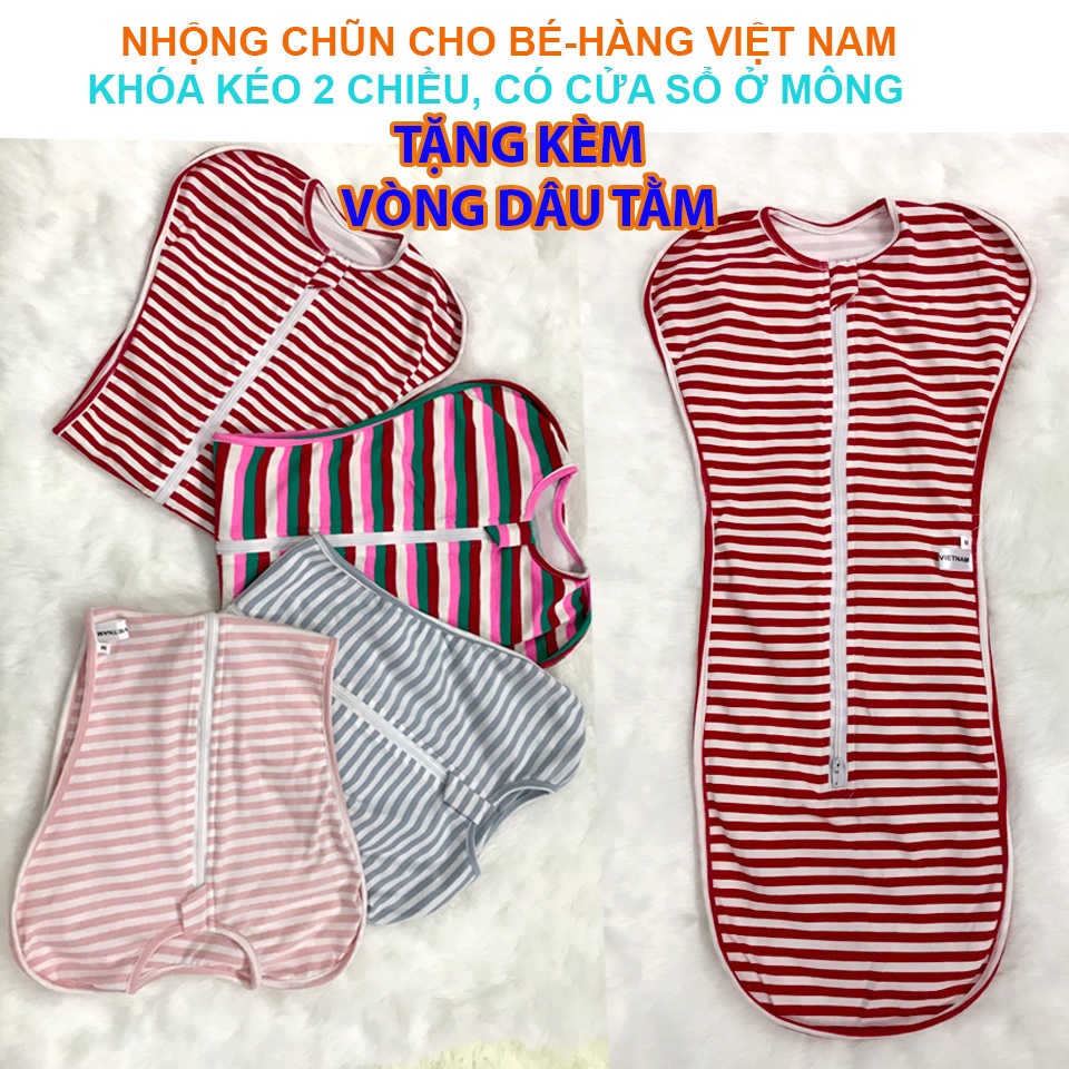 Nhộng chũn,Túi ngủ cho bé-TẶNG VÒNG DÂU TẰM