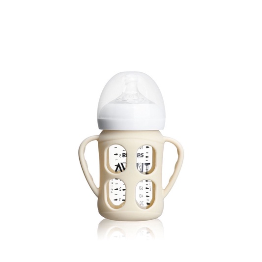 Bọc bình bữa Avent Natural cổ rộng chất liệu Silicone chống nóng, chống rơi vỡ, có tay cầm TC09