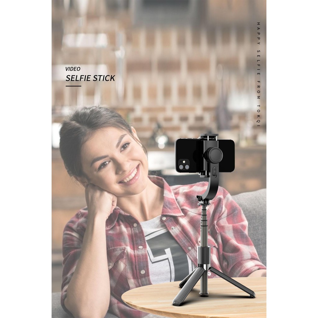 Gậy chống Rung Gimbal Stabilizer L08, Có 3 chân đỡ, Tặng kèm nút bấm BLT hàng cao cấp