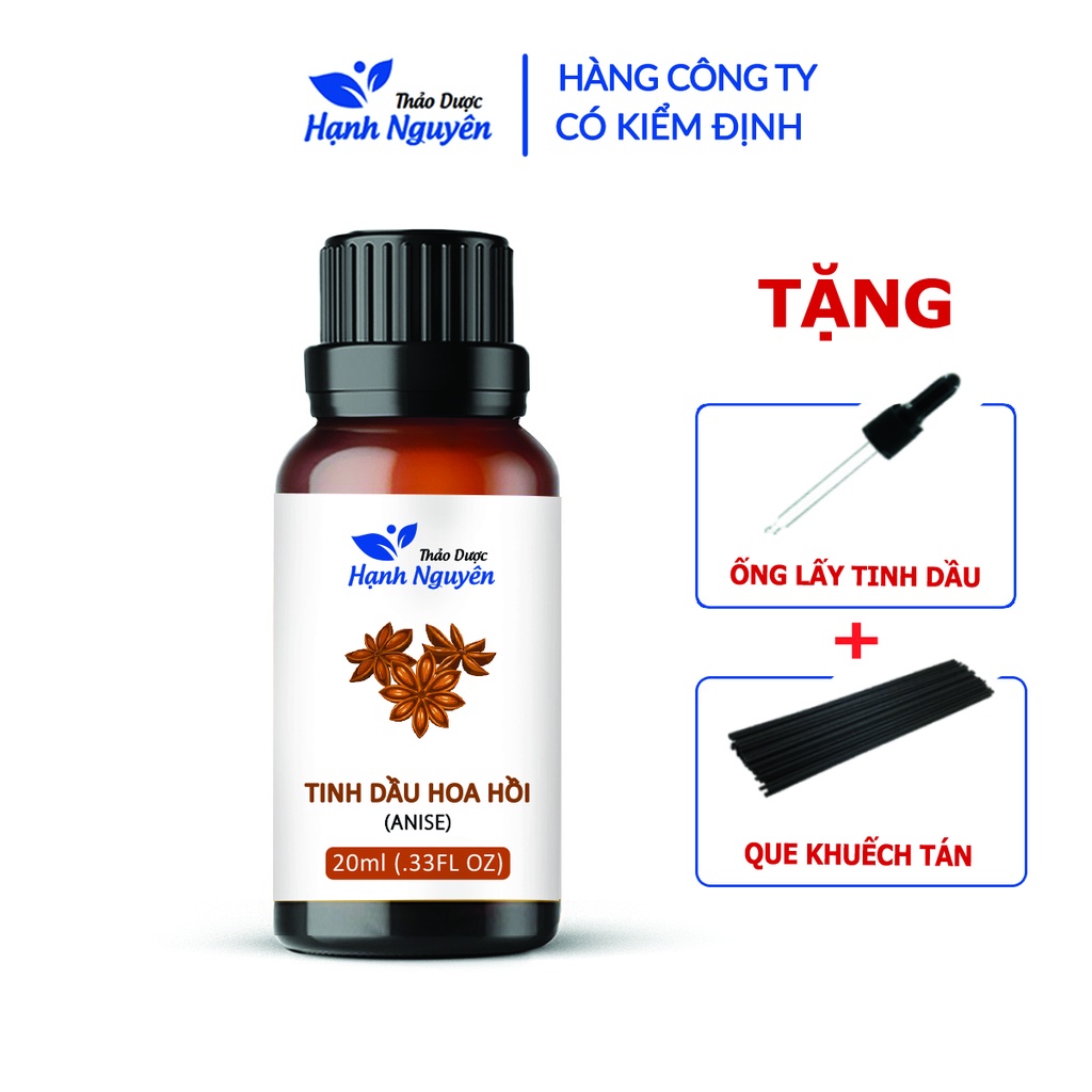 Tinh dầu Hoa Hồi 20ml, giữ ấm, chống cảm lạnh, thơm phòng, khử mùi hôi - Thảo dược Hạnh Nguyên