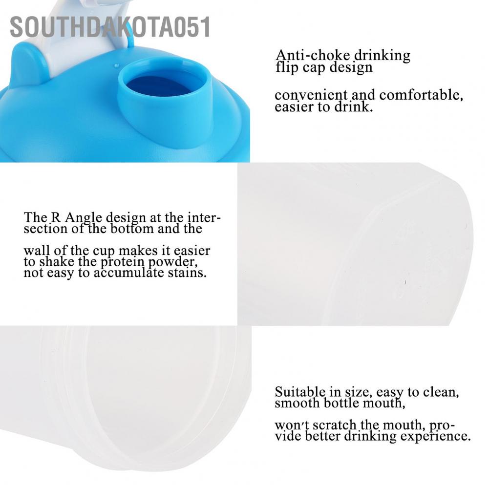 Southdakota051 400ML Shake Bottle Plastic Protein Fitness Water Kettle Sport Cup Without BPA