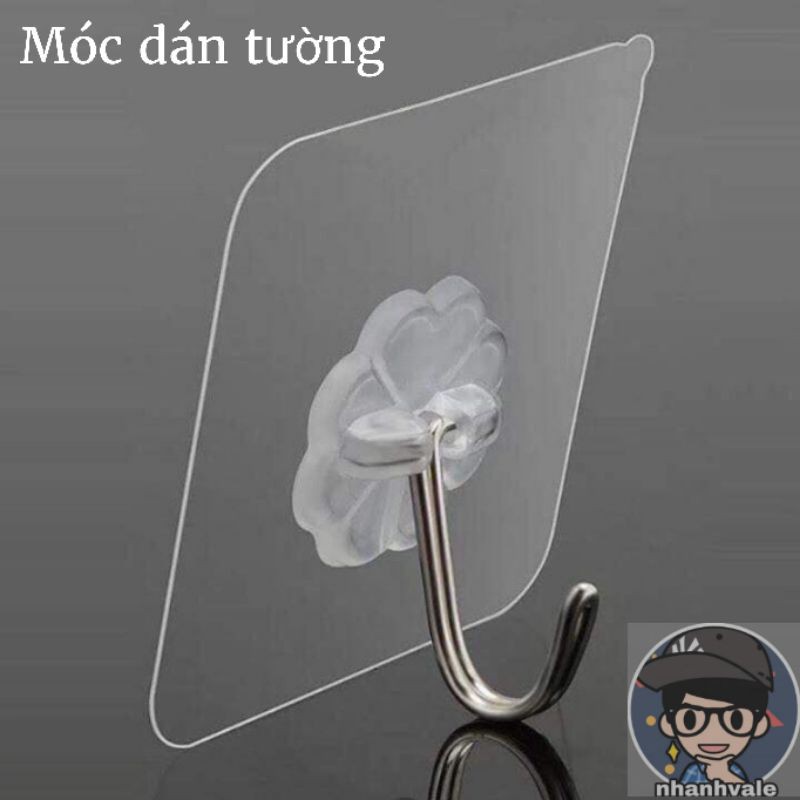 [Mã LIFE20KALL giảm 10% đơn 50K] [Bán lẻ 1 cái] Móc dán tường chịu lực trong suốt 6x6 (cm)