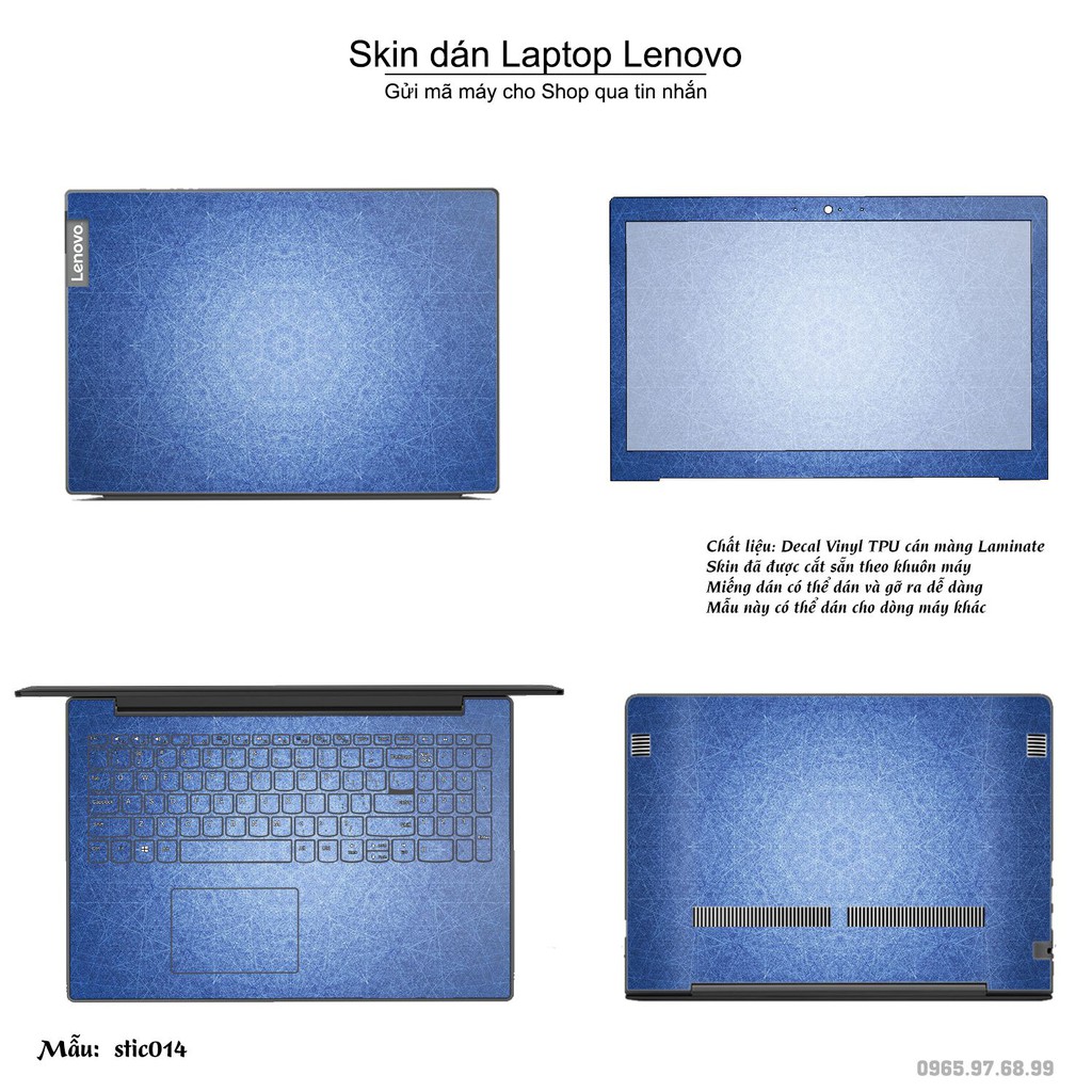 Skin dán Laptop Lenovo in hình Hoa văn sticker _nhiều mẫu 3 (inbox mã máy cho Shop)