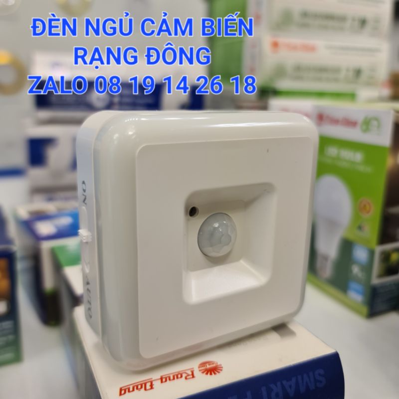 Đèn Ngủ Cảm Biến Rạng Đông 3W, 2 chế độ thông minh, Model: ĐN01.PIR 65x65/0.3W, ĐN02.LS 65x65/0.3W