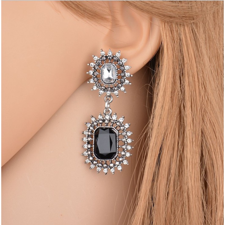 ER284. Bông tai đá retro siêu sang