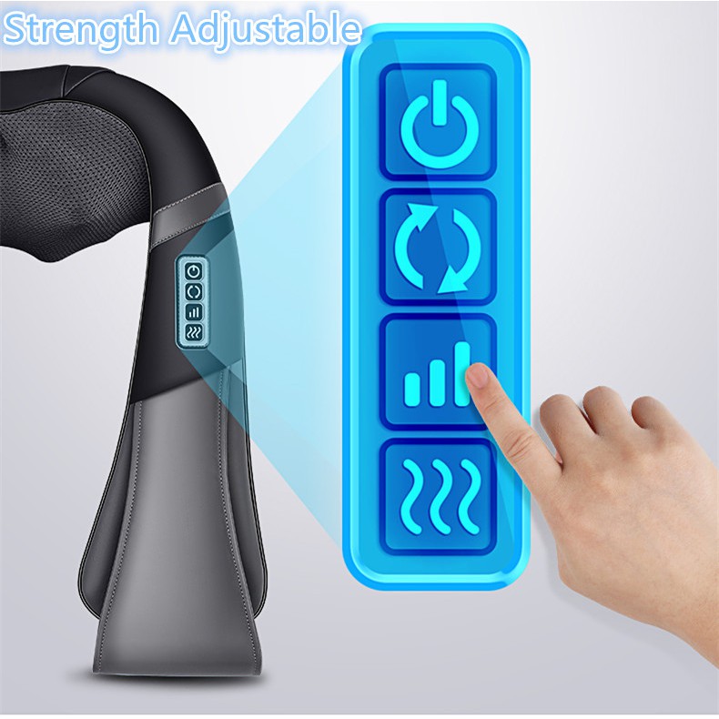 Đai Massage Thư Giãn Đa Năng Cho Cổ Vai Gáy, Có Chức Năng Nhiệt Giúp Tăng Cường Lưu Thông Máu