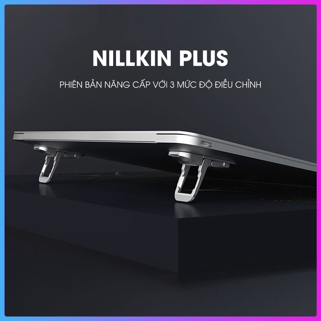 Giá đỡ Laptop di động Nillkin chính hãng hỗ trợ tản nhiệt hiệu quả, kê Laptop Macbook tiện lợi siêu mỏng dạng Kickfl