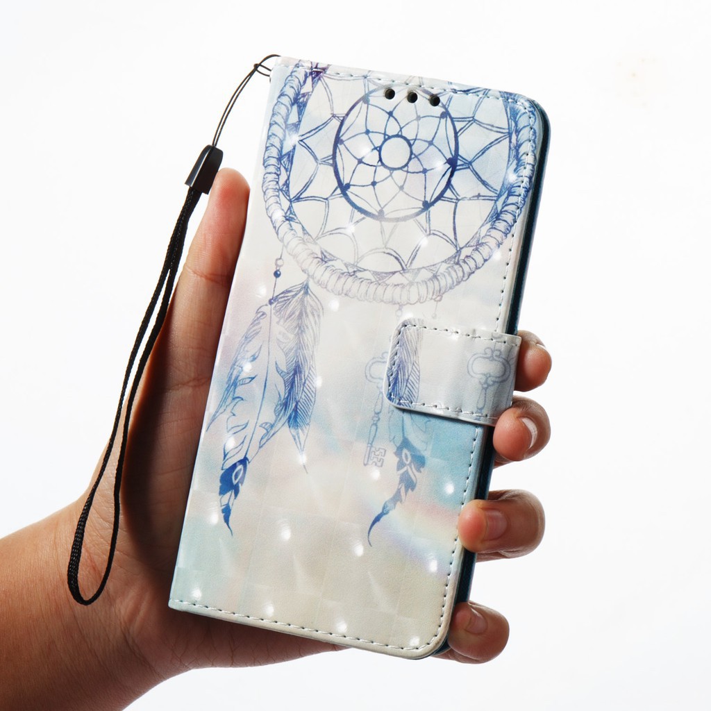 For [ Motorola Moto Z2 Play ] Wallet Flip 3D Relief Painted Leather Stand Case