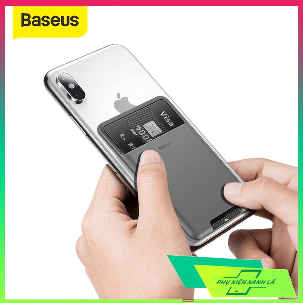 Case đựng thẻ siêu mỏng dùng gắn lưng điện thoại Baseus Back Stick Silicone Card Bag (92 x 60mm)
