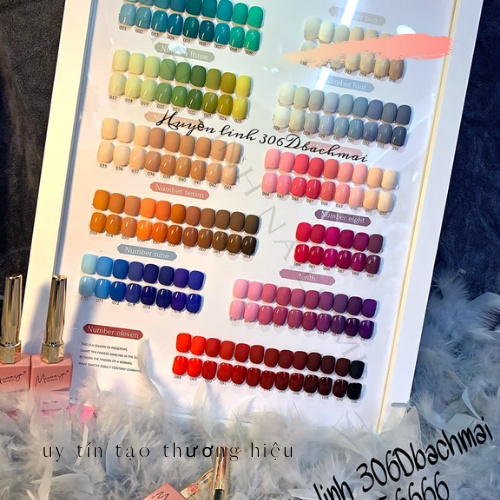 Sét sơn gel hàn quốc 100 màu tặng kèm base top và bảng màu