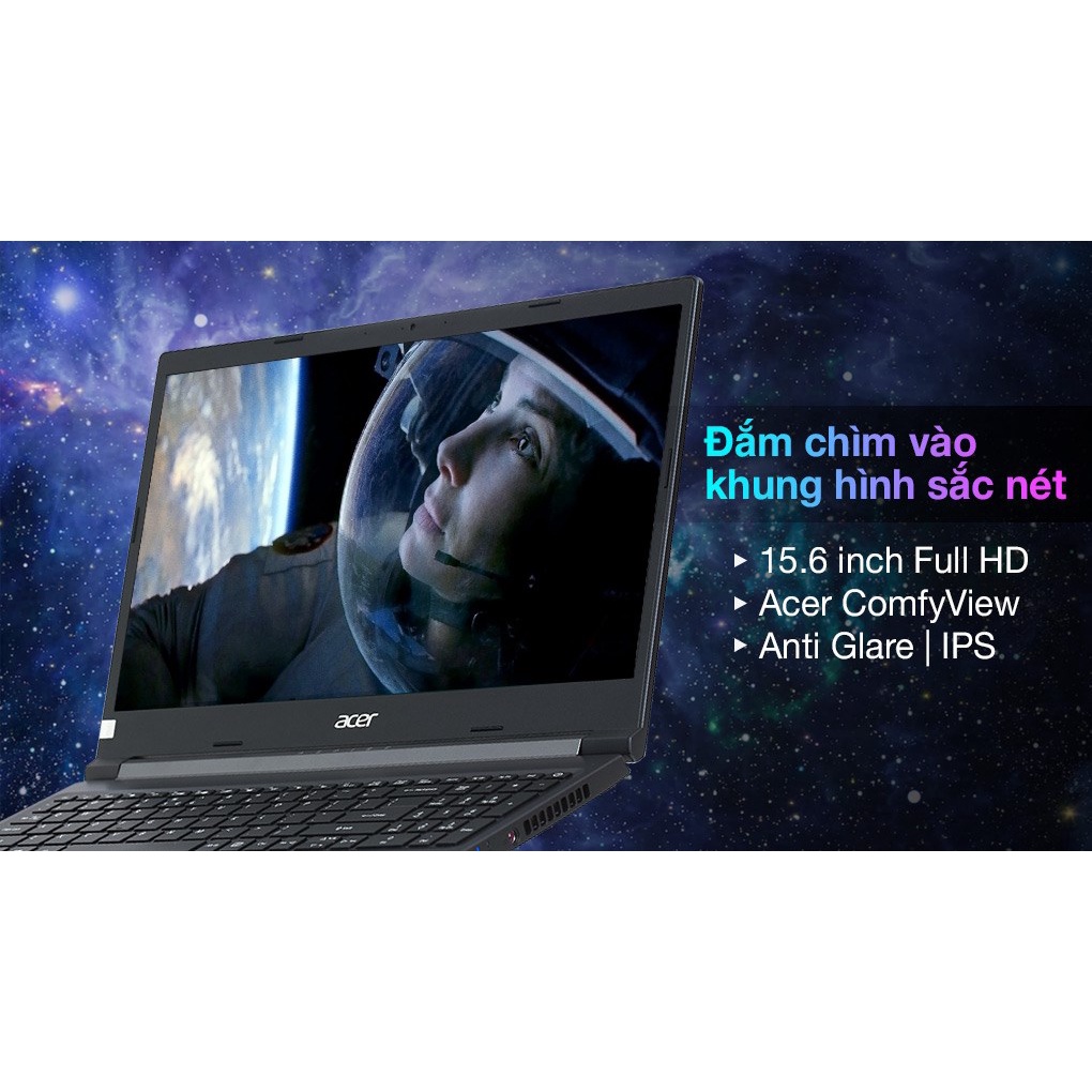 Laptop Acer Aspire 7 Gaming A715 42G R6ZR R5 5500U/8GB/512GB/4GB GTX1650/144Hz/Win10 - NH.QAYSV.003- Bảo hành 12 tháng