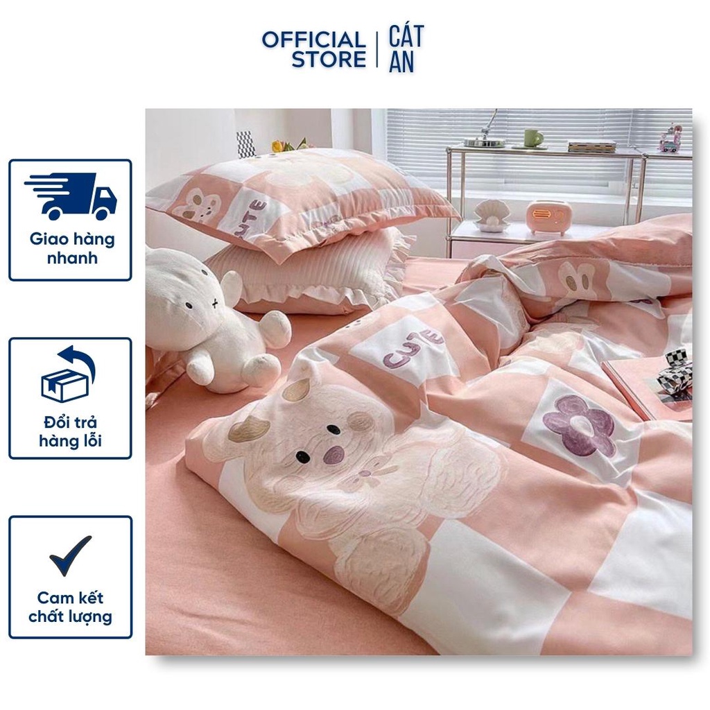 Ga Giường Set 5 Món Cotton Poly Nhiều Mẫu Xinh Màu Đẹp Như Hình Hàng Nhập Khẩu