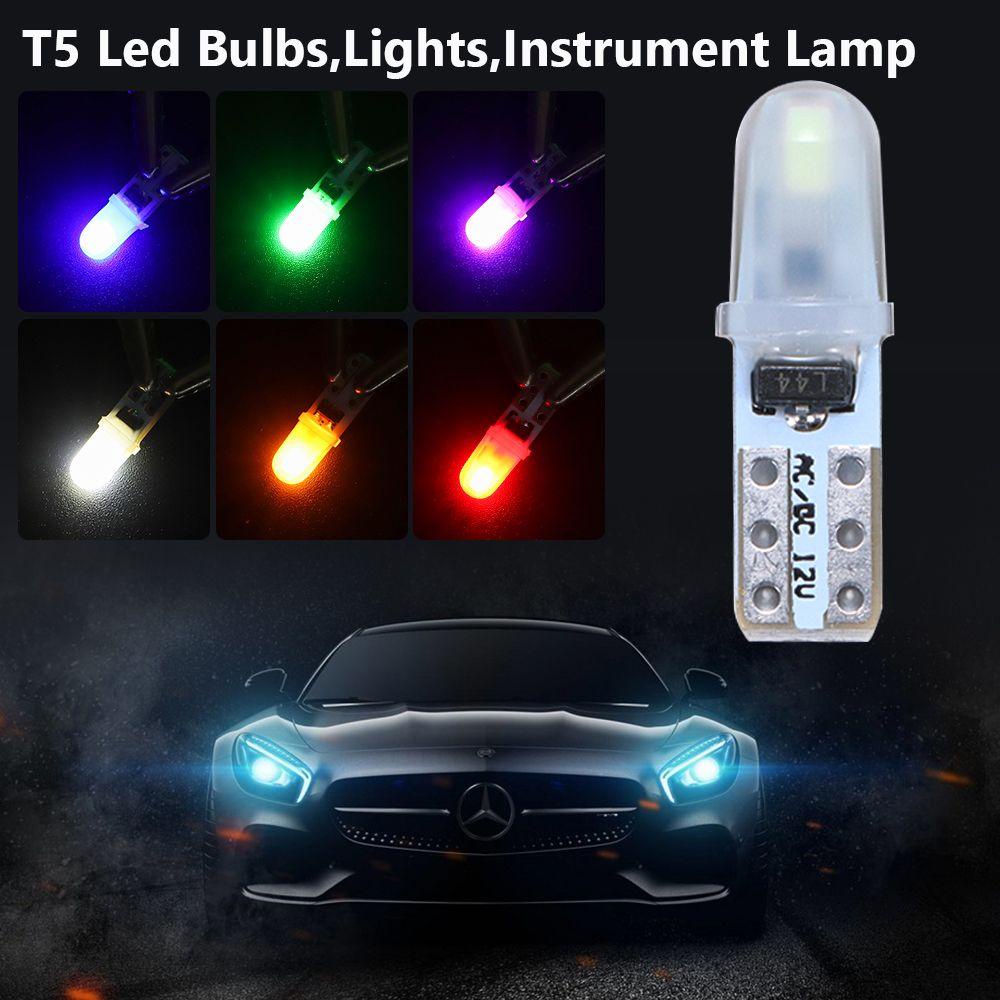 MAYSHOW Bộ 5 ĐèN LED ChiếU SáNg T5 3014 2SMD Cho Xe Hơi