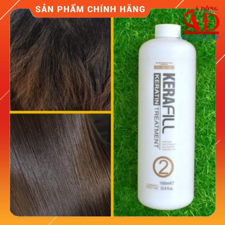 [+Tặng mũ trùm] KERATIN KERAFILL TREATMENT 2 PHỤC HỒI TÓC SUN CHÁY HƯ TỔN CAO CẤP CANADA CHÍNH HÃNG 1000ML