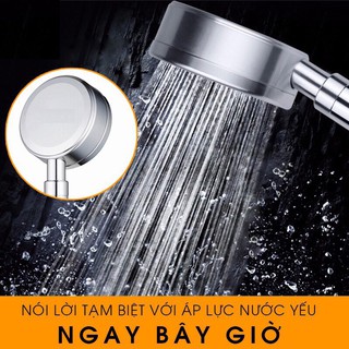 TAY SEN TĂNG ÁP LỰC NƯỚC, tay sen hợp kim nhôm tăng áp cao cấp (tặng kèm dây dẫn inox 304) hàng loại 1