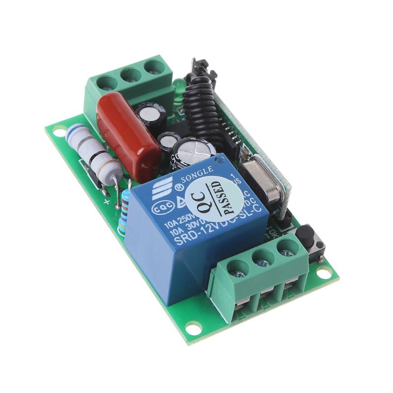 【3C】1 bộ chuyển đổi điều khiển đèn không dây 2 nút bật tắt AC220V 433MHZ