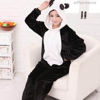 Bộ đồ ngủ hình chú gấu trúc đáng yêu ấm áp áo hở lưng bộ pijama nữ bra cotton đồ bộ thể thao quần lót lót nữ áo ngực su