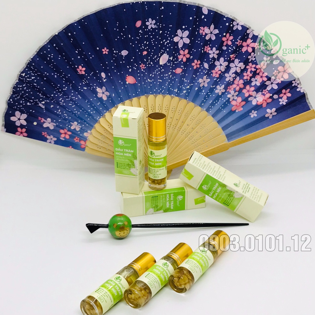Dầu tràm hoa nén huế chai bi lăn 10ml tiện lợi,  tinh dầu tràm trà nguyên chất cho bé