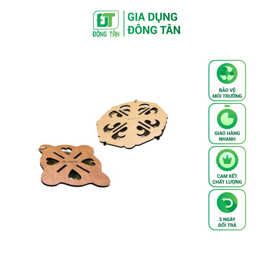 Combo 2 Đế Lót Nồi Bằng Gỗ Cao Cấp Size Lớn Cách Nhiệt Chống Trầy Xướt Bền Màu
