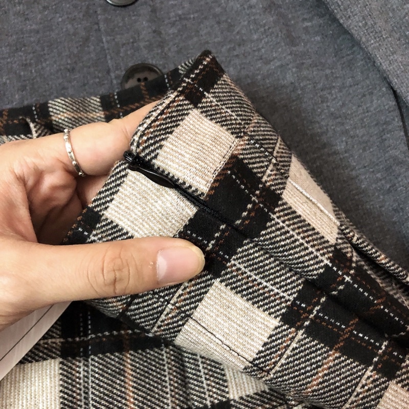 Set áo dây chéo ngực kèm chân váy tennis kẻ (Ảnh thật/ Video