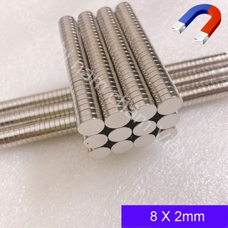 Nam châm viên vĩnh cửu 8x2mm, lực hút mạnh giá 1 viên