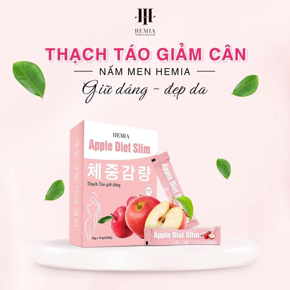 Thạch táo giảm cân HEMIA hàn quốc, thạch táo hemia giảm cân an toàn hiệu quả