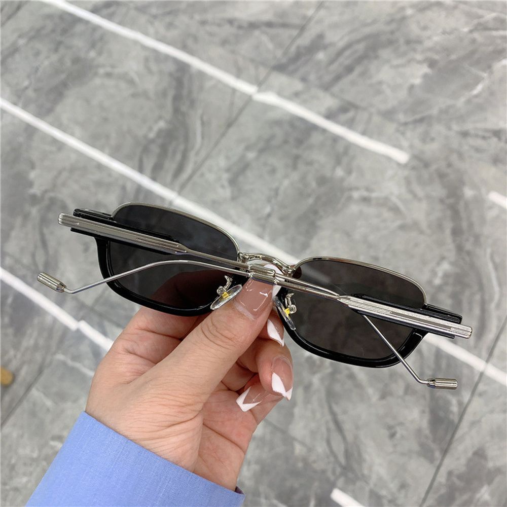 Kính mát nửa gọng cá tính phong cách retro độc đáo đơn giản nhiều màu thời trang hip hop dành cho nam nữ