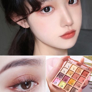 Gsf bảng phấn mắt beauty glazed 16 màu lấp lánh chống thấm nước 95 ao58