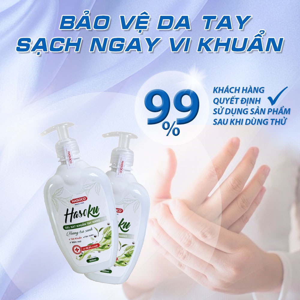 Gel Sát Khuẩn Tay Nano Hương Trà Xanh 500ml