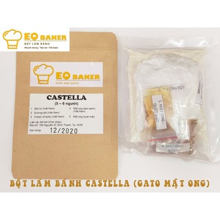 Bột làm bánh cân sẵn Castella bông lan mật ong EQ Baker _ Pre-weighed flour for Castella EQ Baker