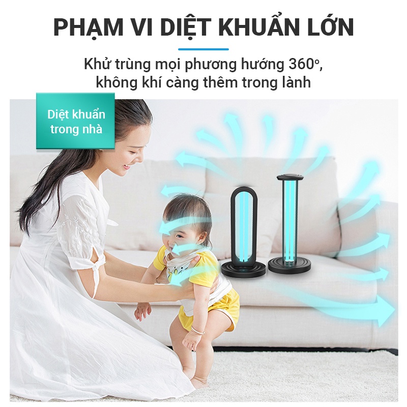 Đèn diệt khuẩn Tia cực tím UV + Ozone công suất 38W Cát Thái ST-XD-01 khử trùng mọi góc làm sạch không khí