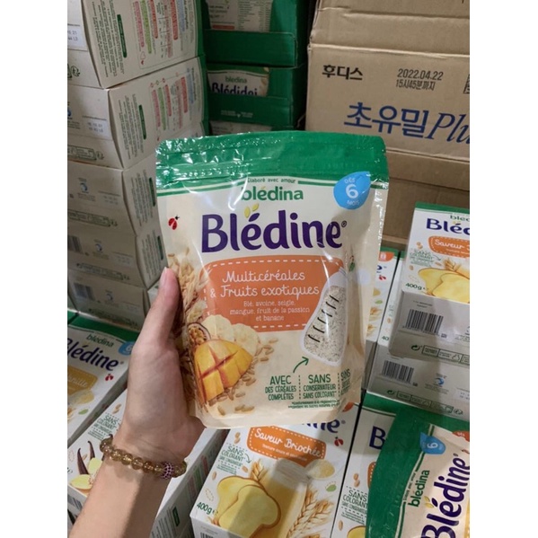 Bột lắc sữa Bledina hộp 400g đủ vị, date mới mẫu mới