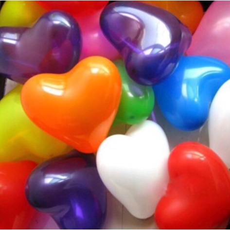 Bong bóng Trái tim siêu nhũ bóng Trái tim trơn trang trí sinh nhật tiệc cưới ngày lễ tình yêu