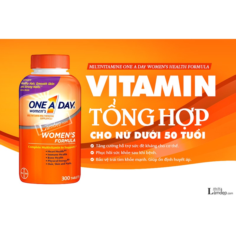 Vitamin Tổng Hợp Cho Nữ One A Day Women's Formula Của Mỹ 300 Viên Date 3/2021