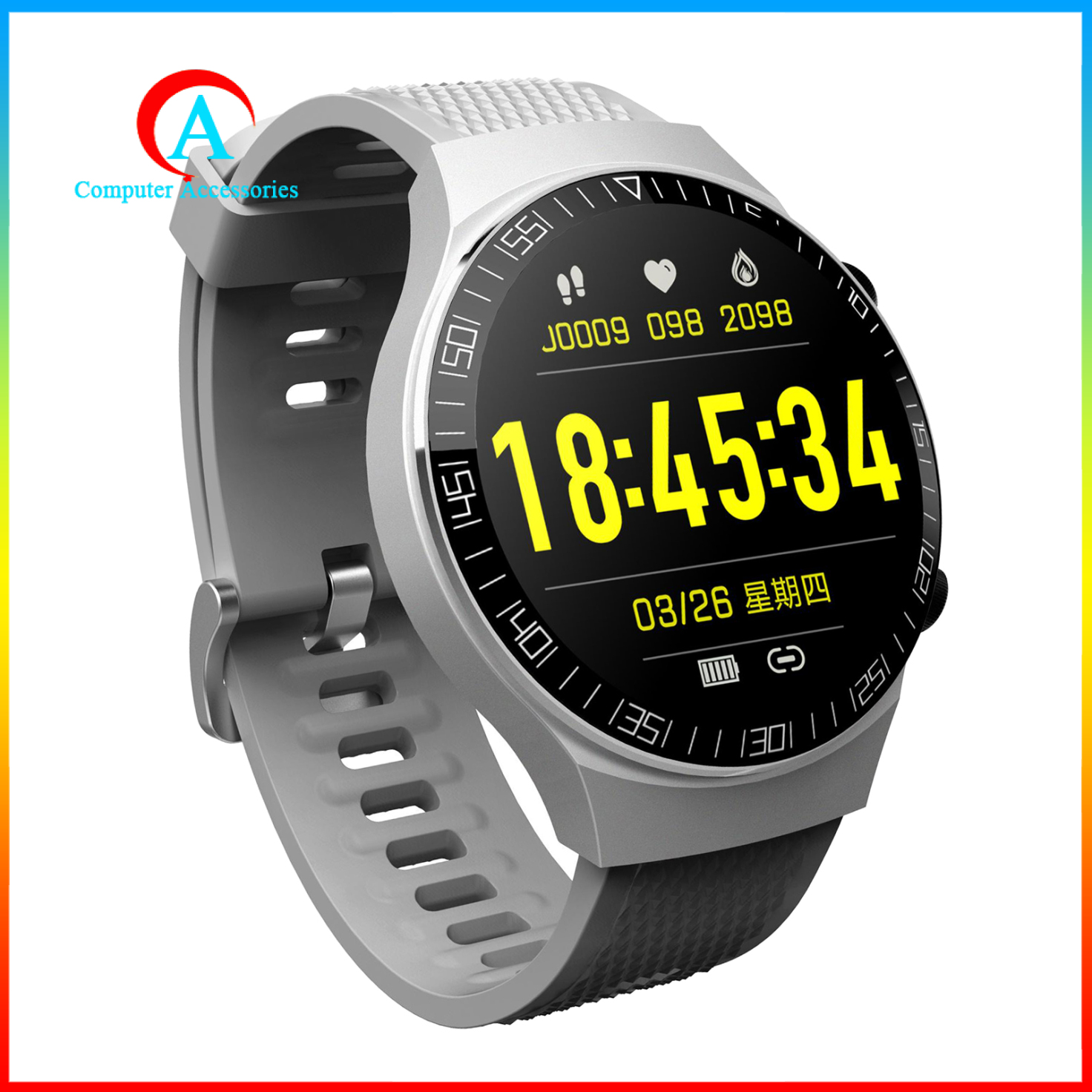 ANDROID Đồng Hồ Thông Minh 1.28 &quot;Bluetooth 4.0 Chống Nước Kèm Phụ Kiện