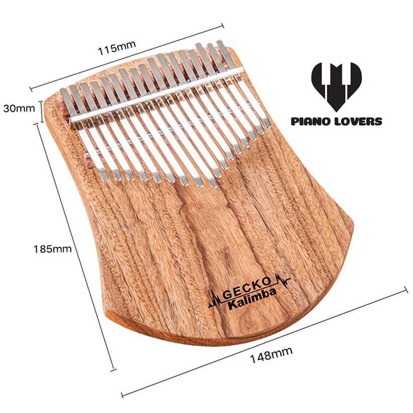 Đàn Kalimba 17 phím Gecko K17CAS Gỗ Mahogany Tặng Kèm Kèn Harmonica đủ màu cao cấp - HÀNG CÓ SẴN