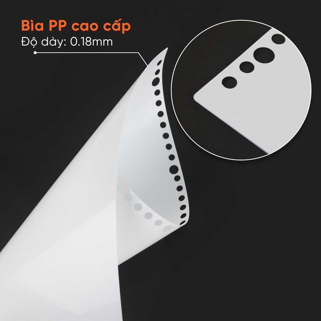 Bìa Phân Trang AO+ Nhựa PP/ A4  Kèm Giấy Dán