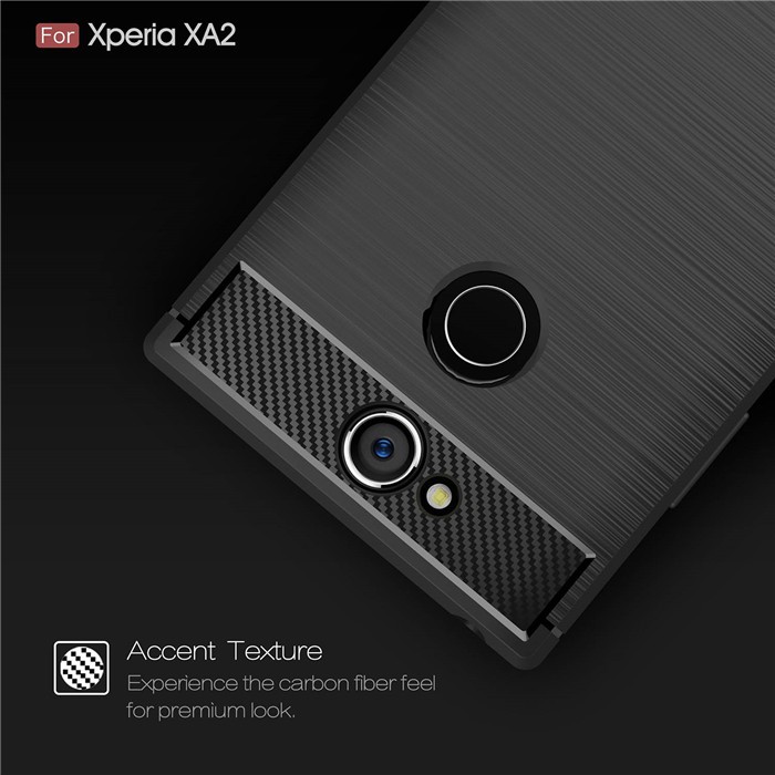 Ốp Lưng Sony XA2 dẻo cacbon phay xước chống sốc