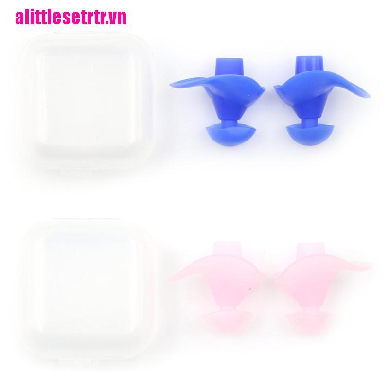 1 Cặp Nút Bịt Lỗ Tai Khi Bơi Bằng Silicone Mềm Tiện Dụng