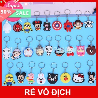 Móc khóa 3d in nổi chibi 1 mặt  - GIAO MIX MẪU