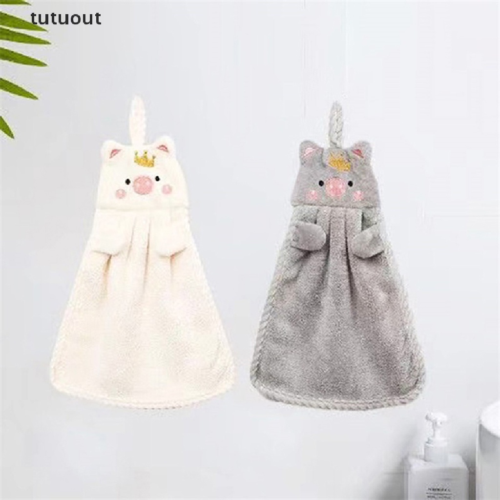 Khăn Tay Mềm Mại Thêu Họa Tiết Chú Heo Hoạt Hình Dành Cho Gia Đình