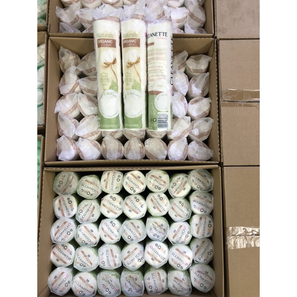 Bông tẩy trang hữu cơ CLEANETTE Organic Cotton Pads