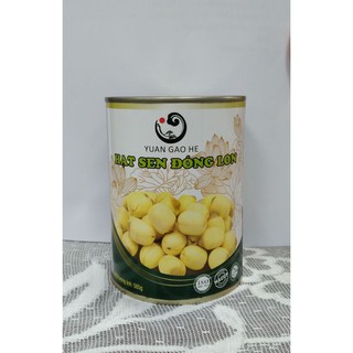 Hạt sen ngâm nước đường đóng hộp yuan gao he, hộp 565g, hàng mới 100%,