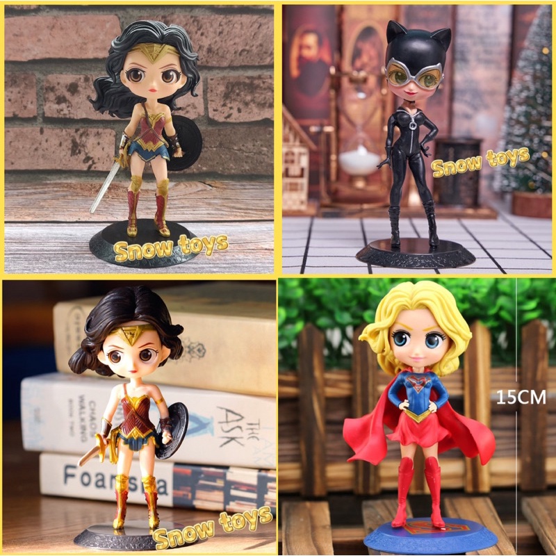 Mô hình Marvel Avengers DC - Q Posket - Joker Harley Quinn Captain Iron Spider man Thor Loki Cat Wonder Women - Cao 15cm