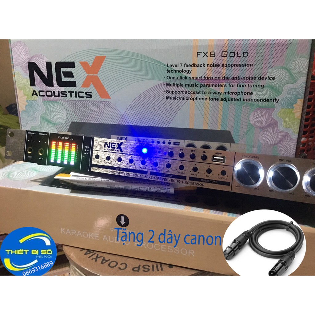 Vang cơ Nex FX8 GOLG hàng chính hãng , chống hú - new2021 + tặng 2 dây canon