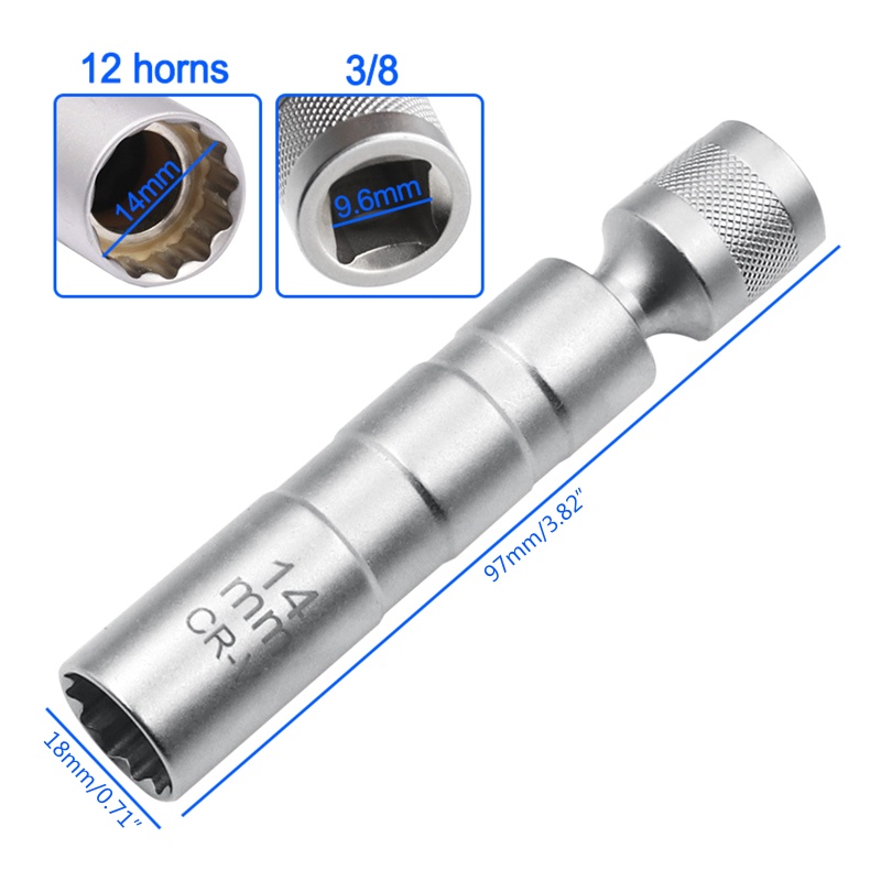 Bu Gi Đánh Lửa 14 16mm 3 8 Ổ Cắm 12 Góc Chất Lượng Cao
